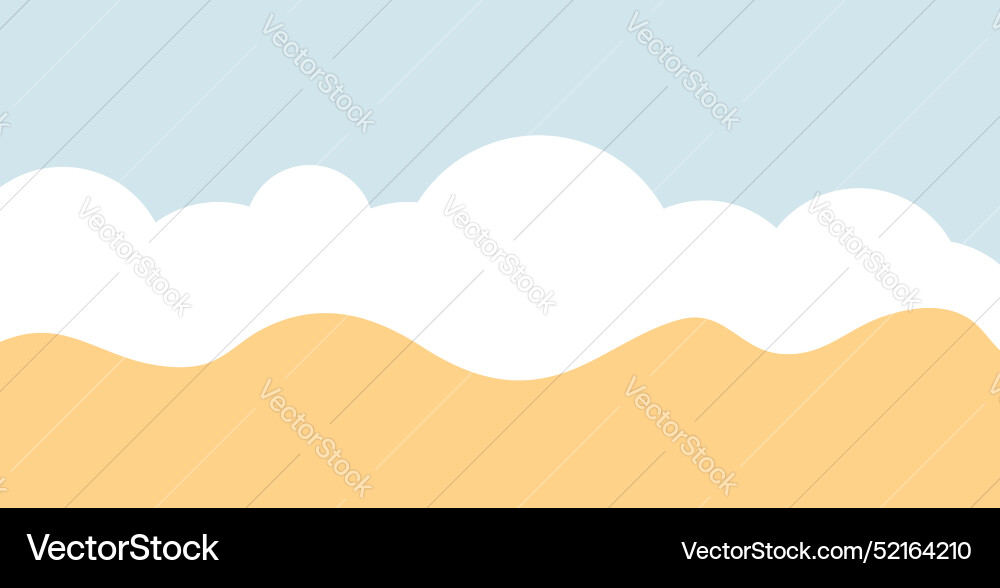 Autumn simple background with clouds flat Vector Image
