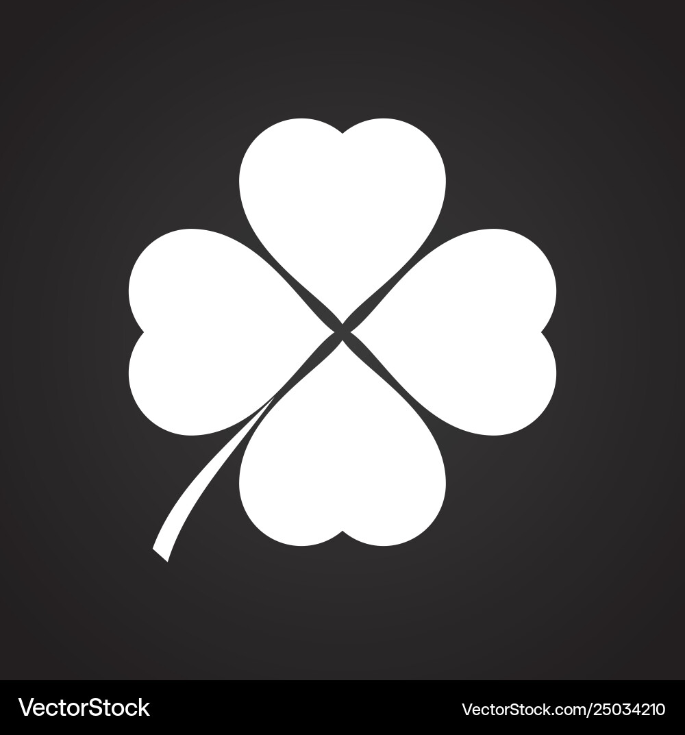 Clover icon on background for graphic and web Clover icon on background for graphic and web vector image