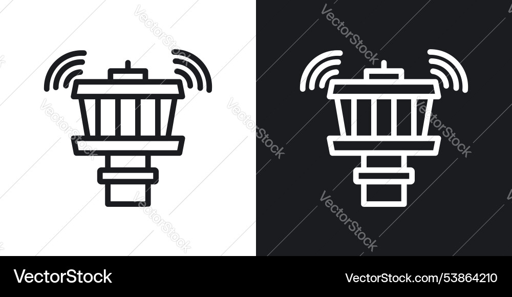 Control tower icon set Royalty Free Vector Image