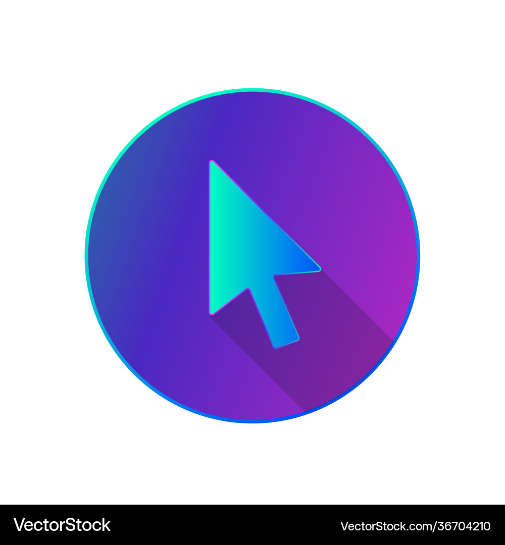 Design cursor icon arrow flat image Design cursor icon arrow flat image Vector Image