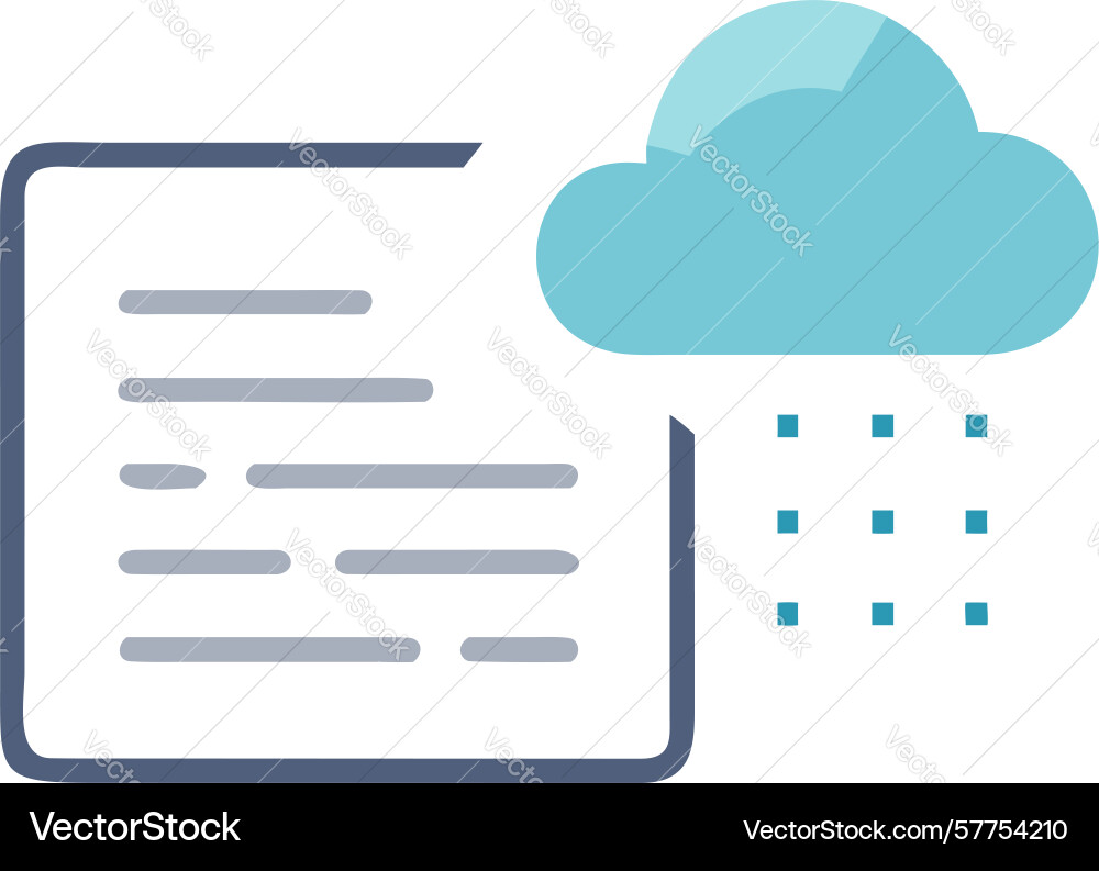 Document data update icon cloud sync for files vector image