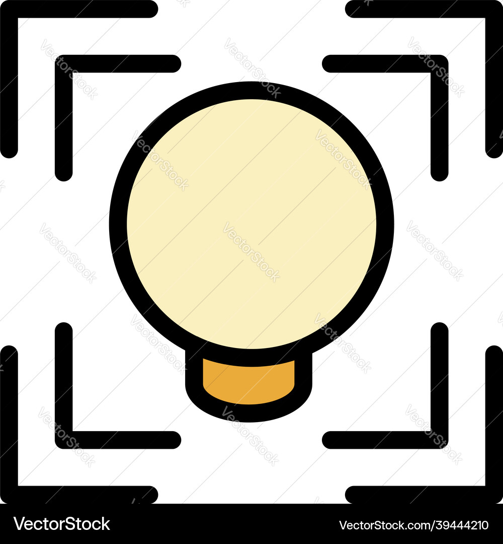 Face detection frame icon color outline Face detection frame icon color outline vector image