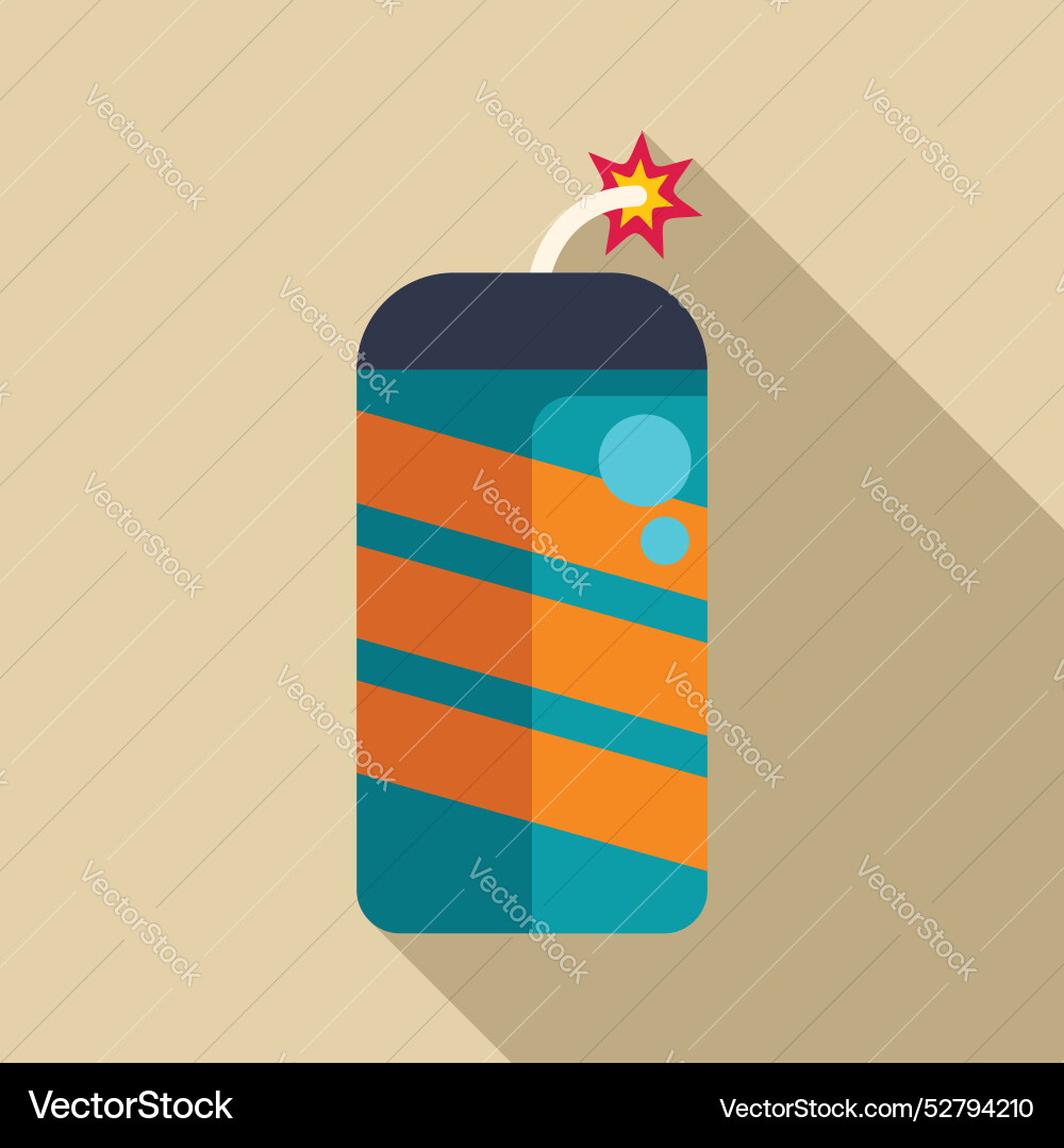 Firecracker burning with a short fuse about Firecracker burning with a short fuse about vector image