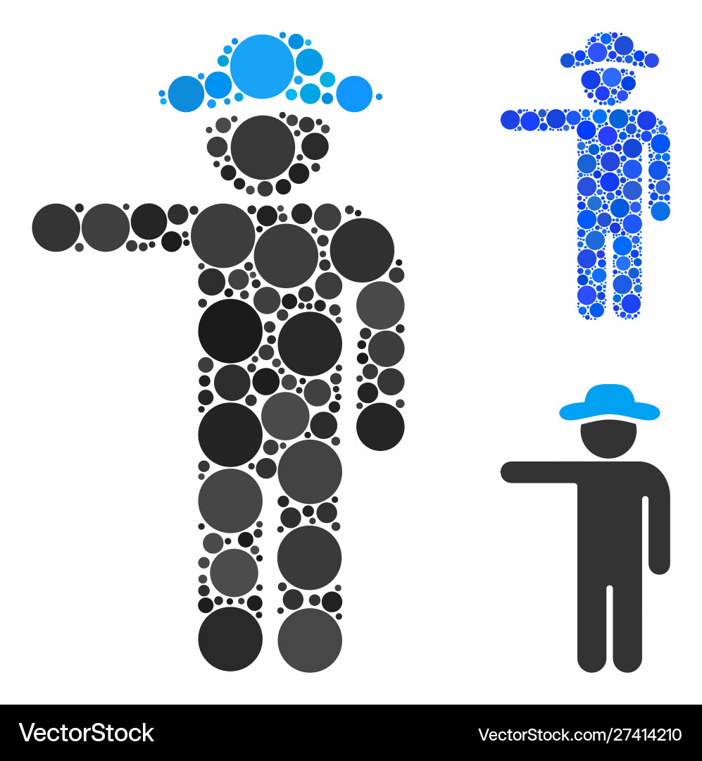 Gentleman show composition icon round dots Gentleman show composition icon round dots vector image
