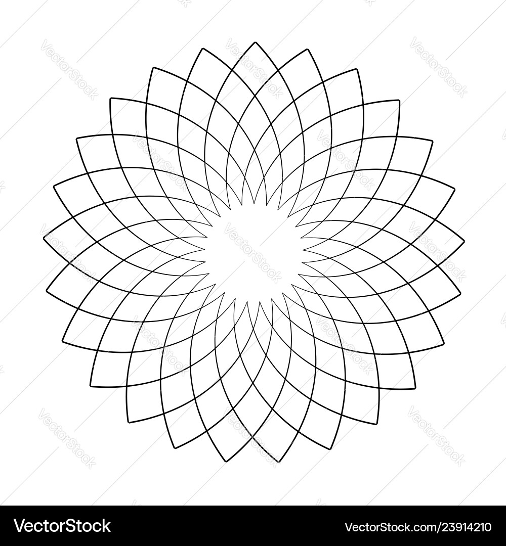 Geometric Radial Pattern vector image