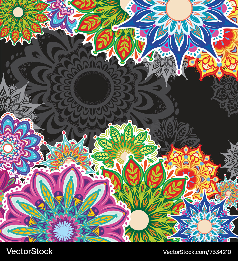 Intricate Round Pattern Background vector image