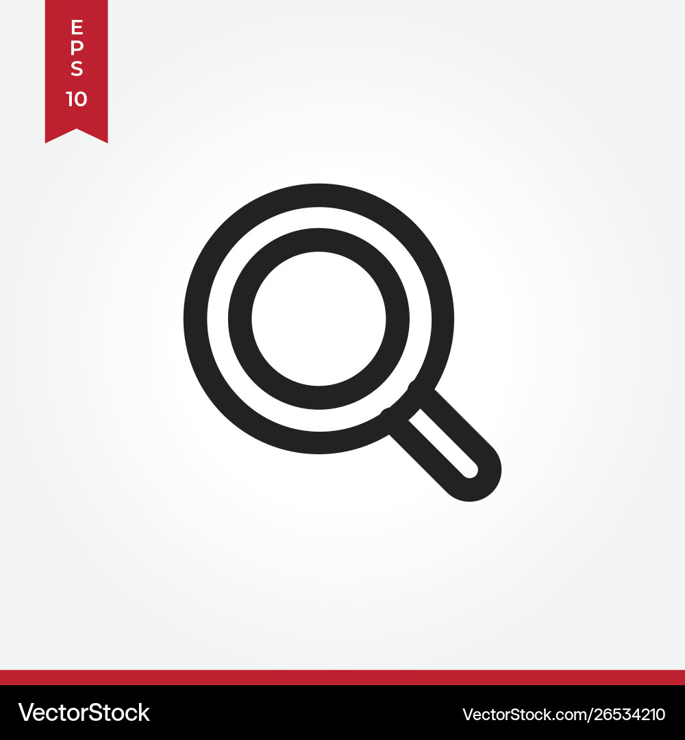 Magnifying icon in modern style for web site Magnifying icon in modern style for web site Vector Image