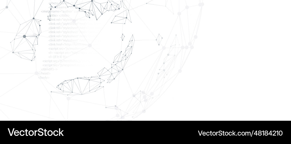 Neural network concept connected cells with links Neural network concept connected cells with links vector image