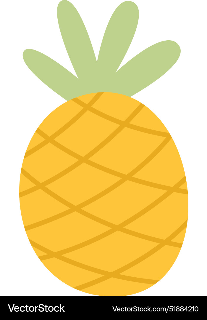 Pineapple hand drawn Royalty Free Vector Image