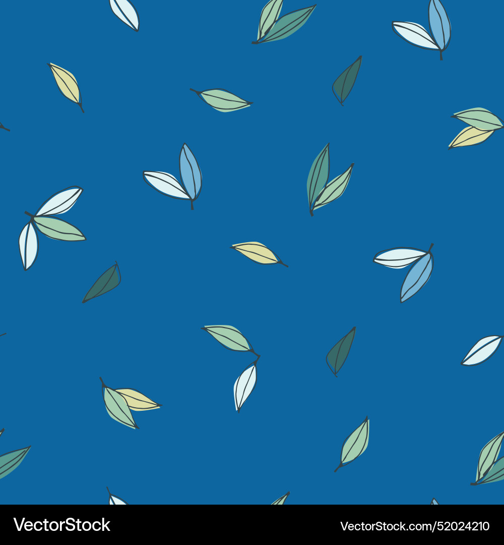 Seamless pattern with tree branches and leaves Seamless pattern with tree branches and leaves vector image