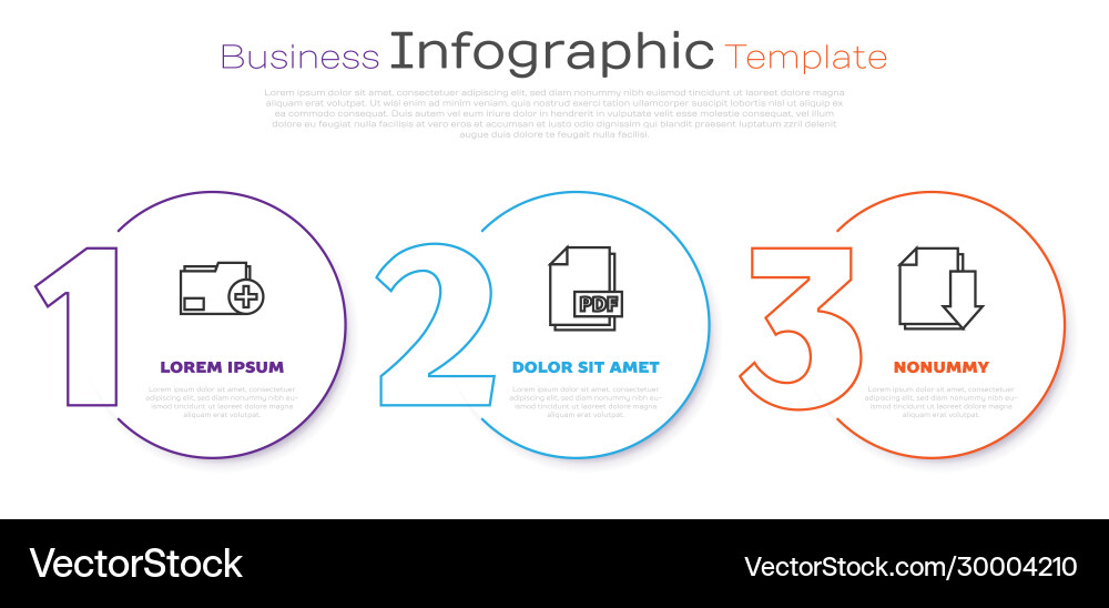Set line add new folder pdf file document Set line add new folder pdf file document vector image