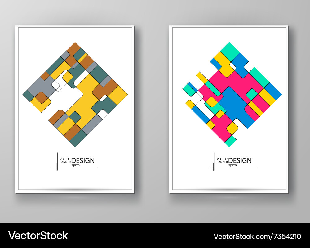 Set of abstract design templates vector image
