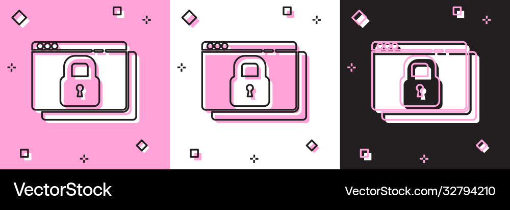 Set secure your site with https ssl icon isolated Set secure your site with https ssl icon isolated vector image