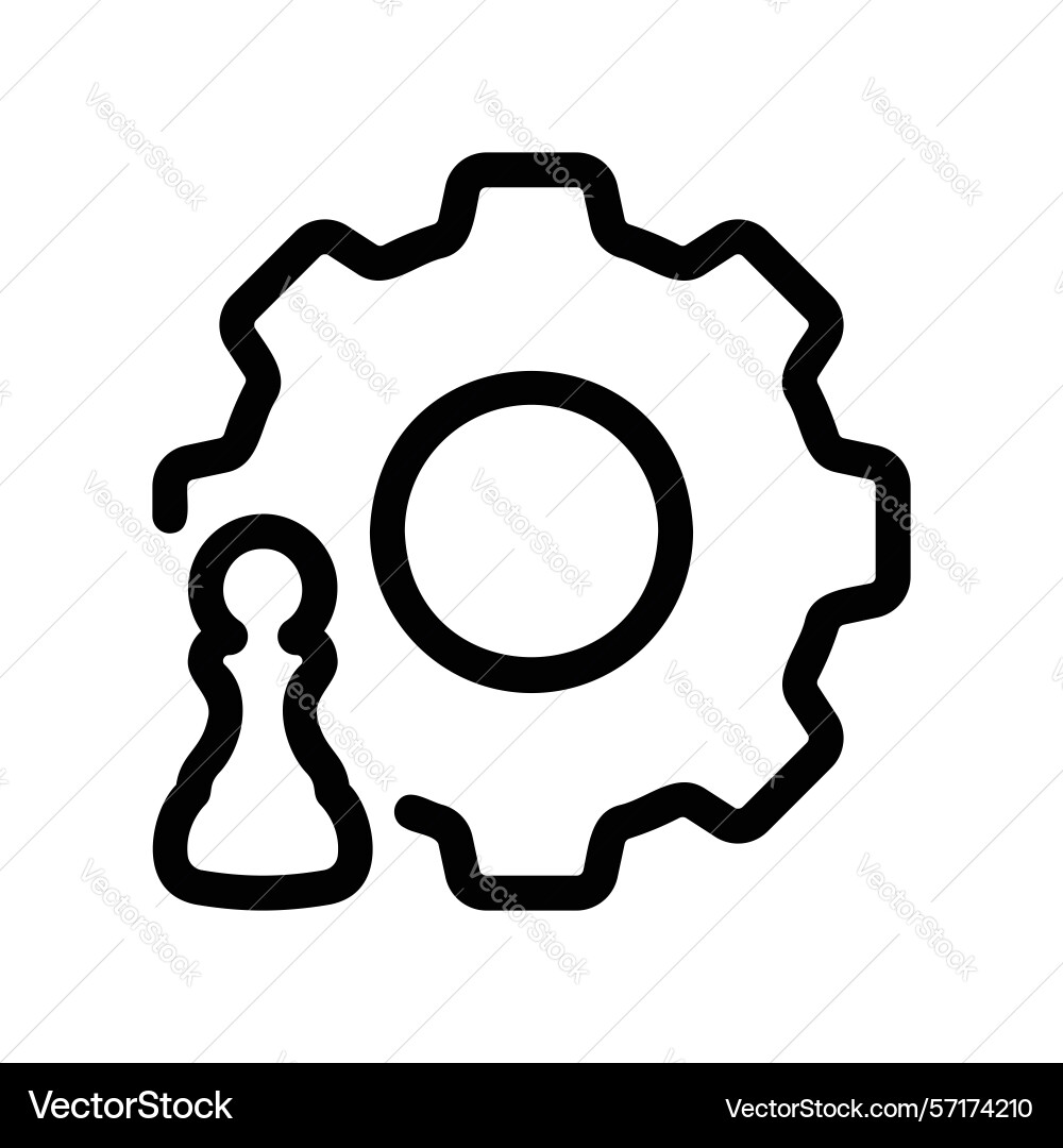 Simple icon setting pawn Vector Image