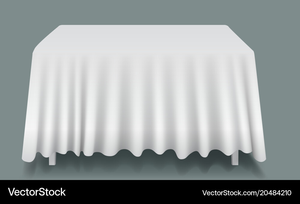 White empty rectangular table vector image