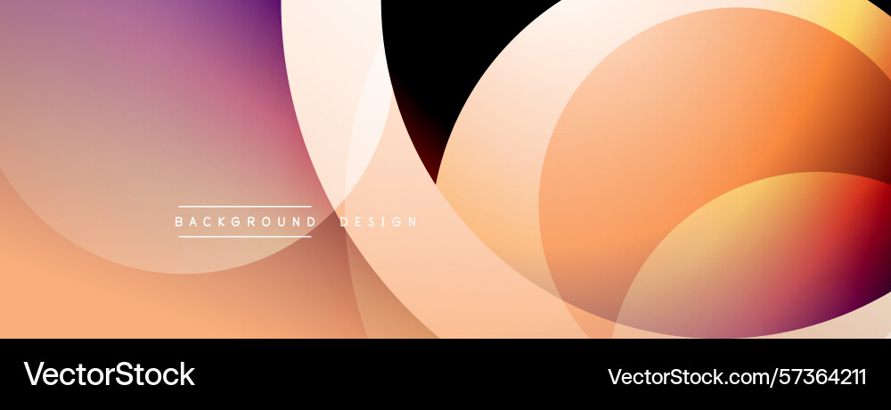 Abstract background features overlapping circles Vector Image