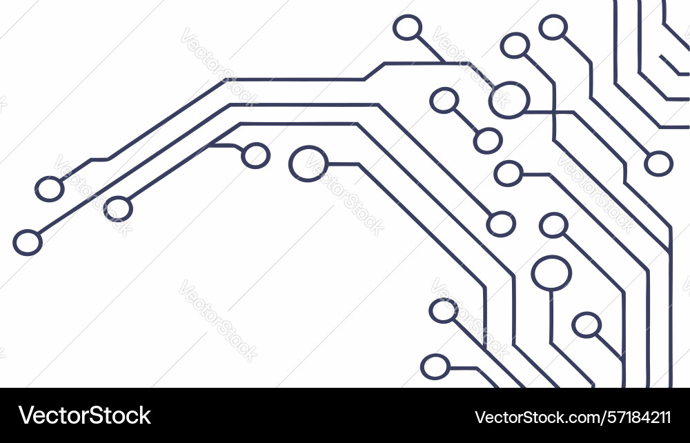 Abstract circuit board pathways technology vector image