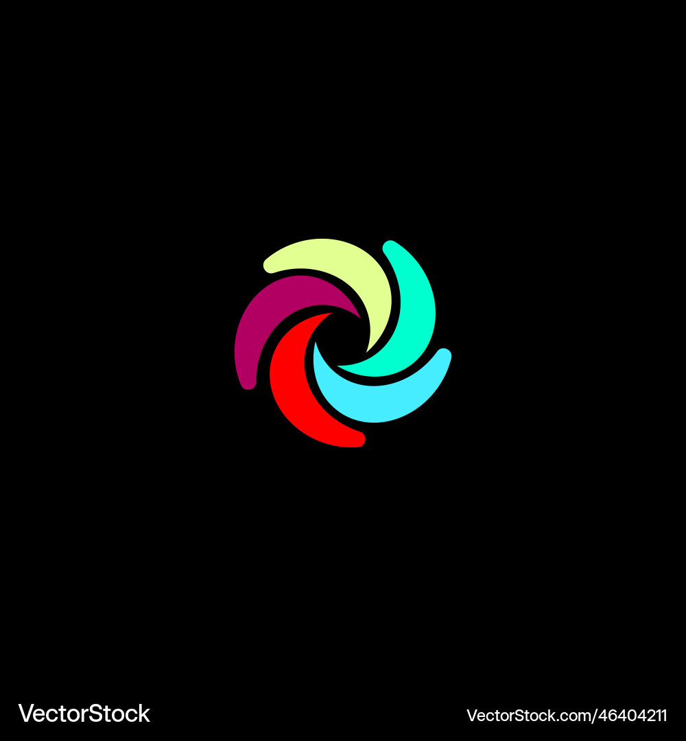 Abstract circular design set isolated on colorful Abstract circular design set isolated on colorful Vector Image