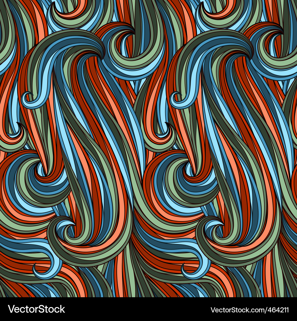 Abstract Flowing Curves Pattern vector image
