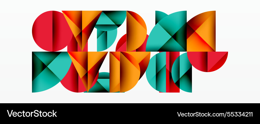 Abstract geometric background with layered Vector Image