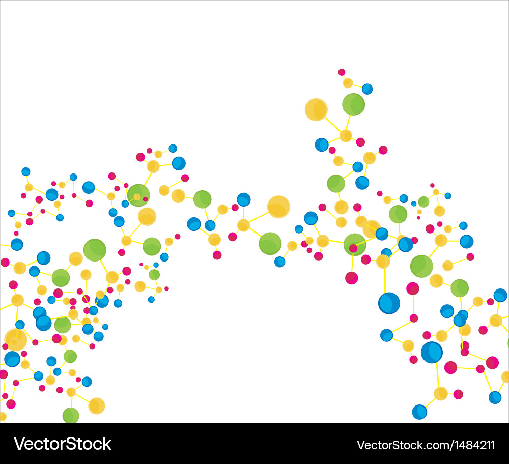 Abstract molecular structure background vector image