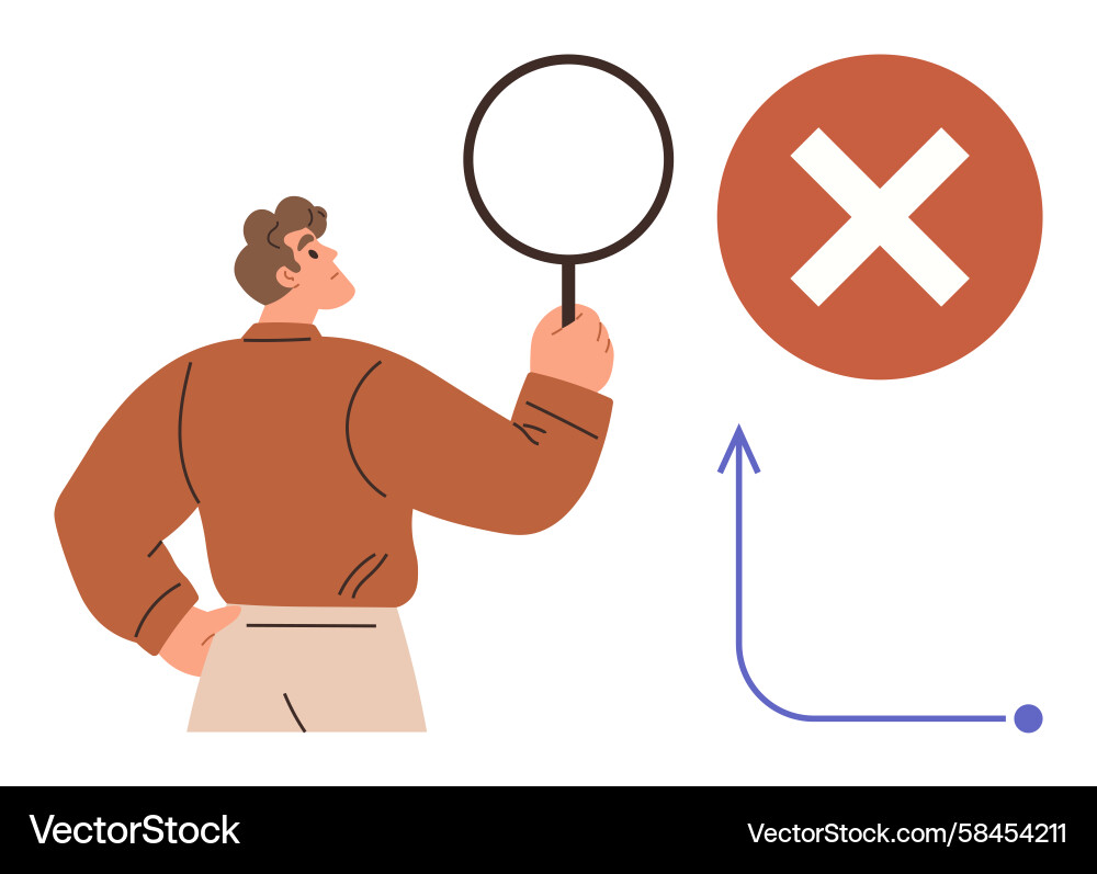 Analyzing Error - Problem Solving Vector Image