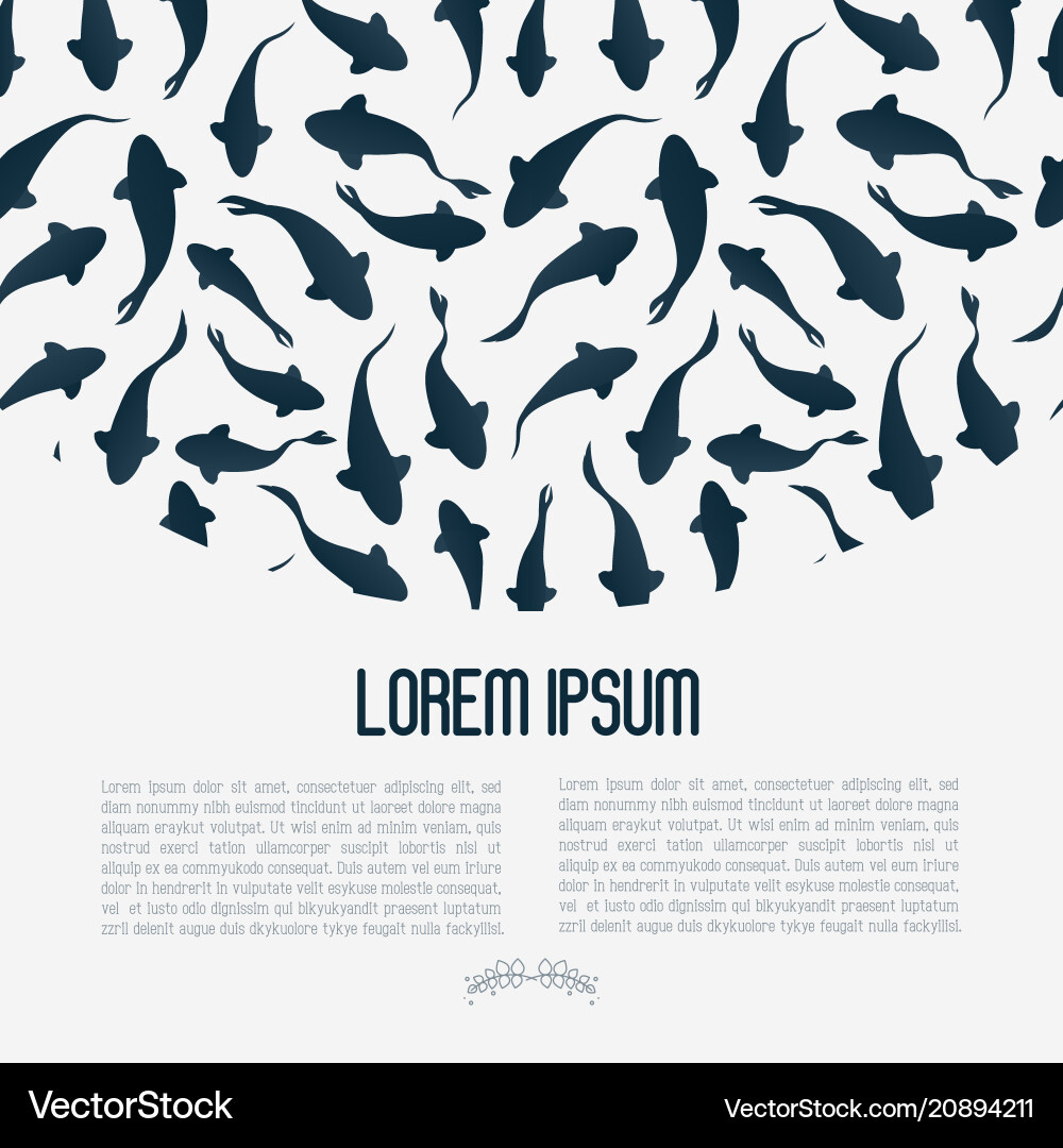 Background with watercolor fish silhouette Background with watercolor fish silhouette vector image