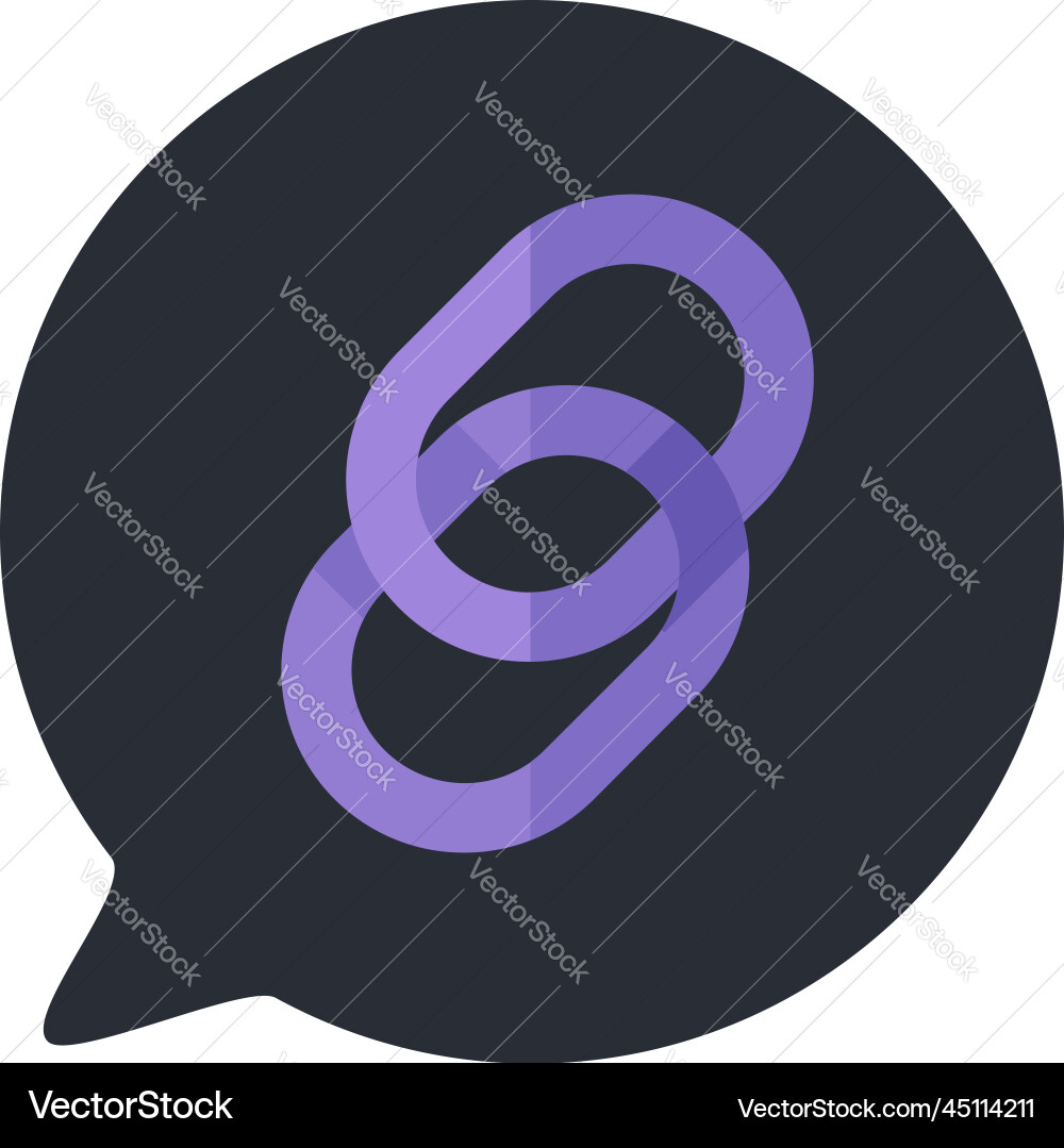 Chain url internet website button icon Chain url internet website button icon vector image