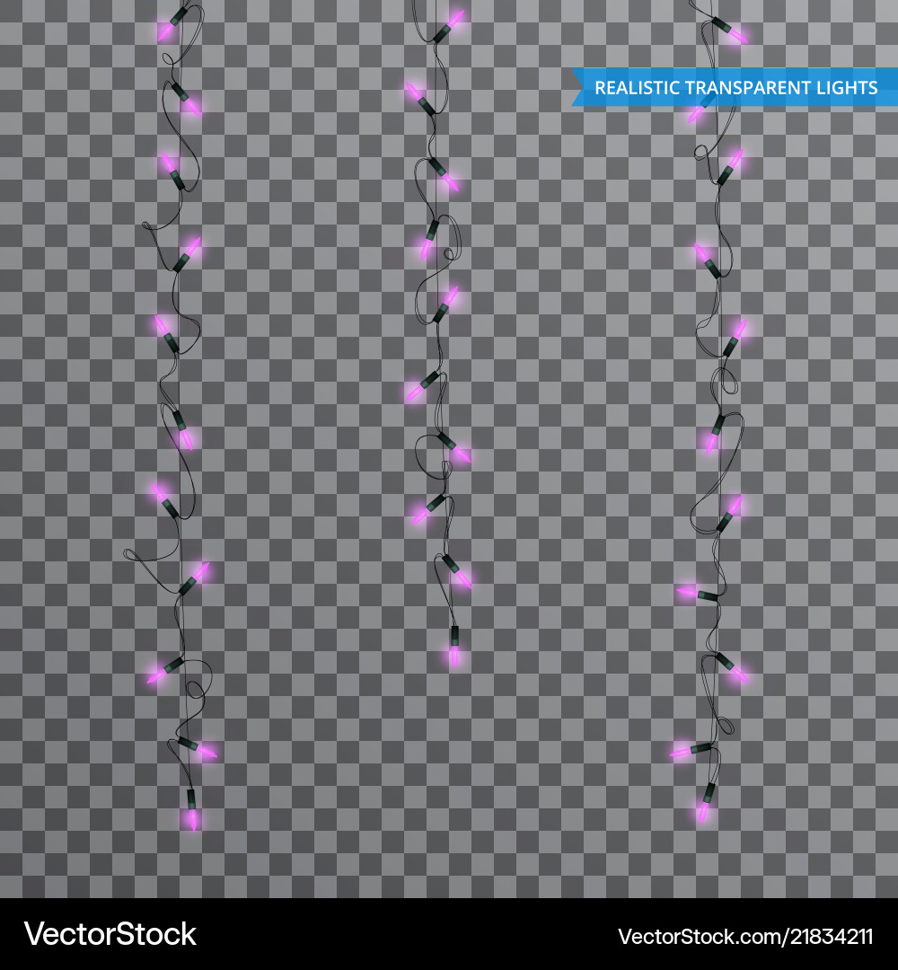 Christmas lights realistic string design Vector Image