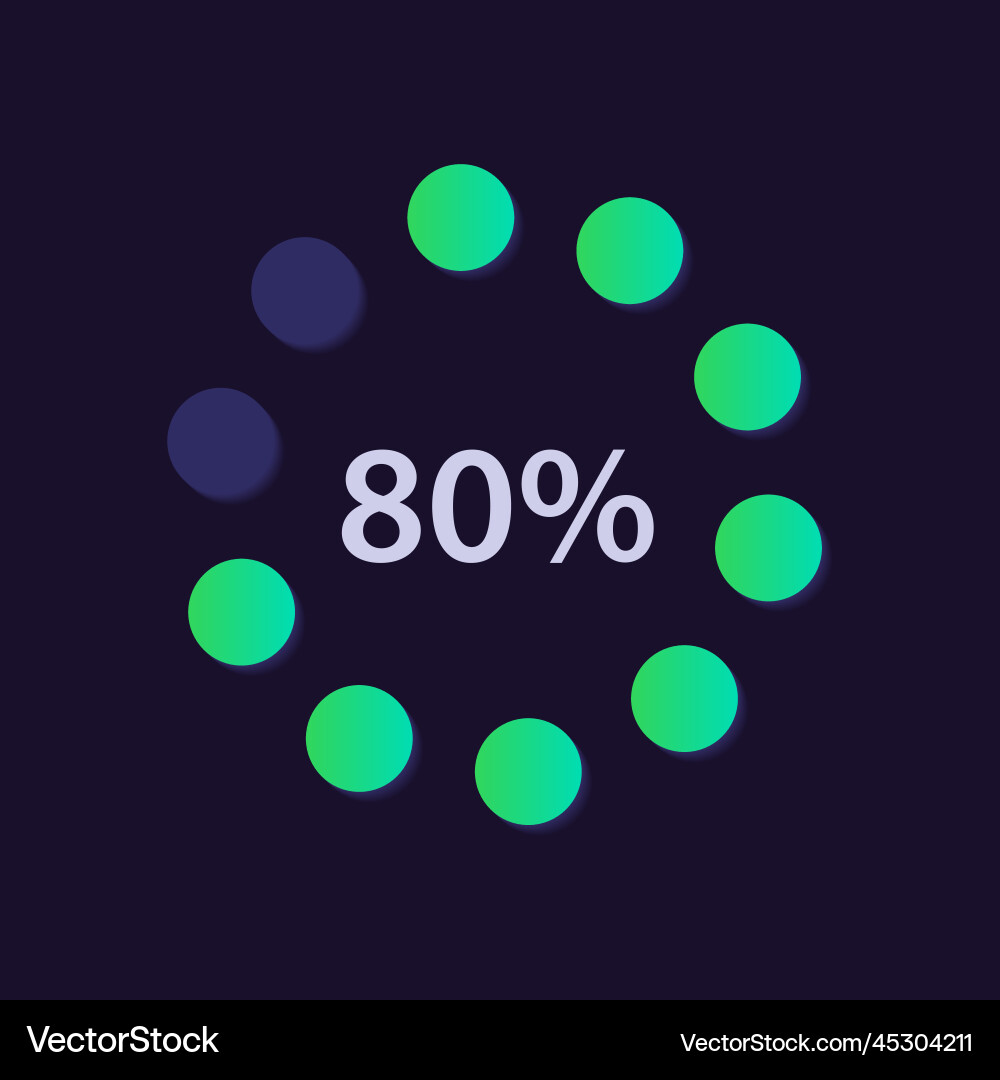 Circle gradient dot infographic chart design Circle gradient dot infographic chart design vector image