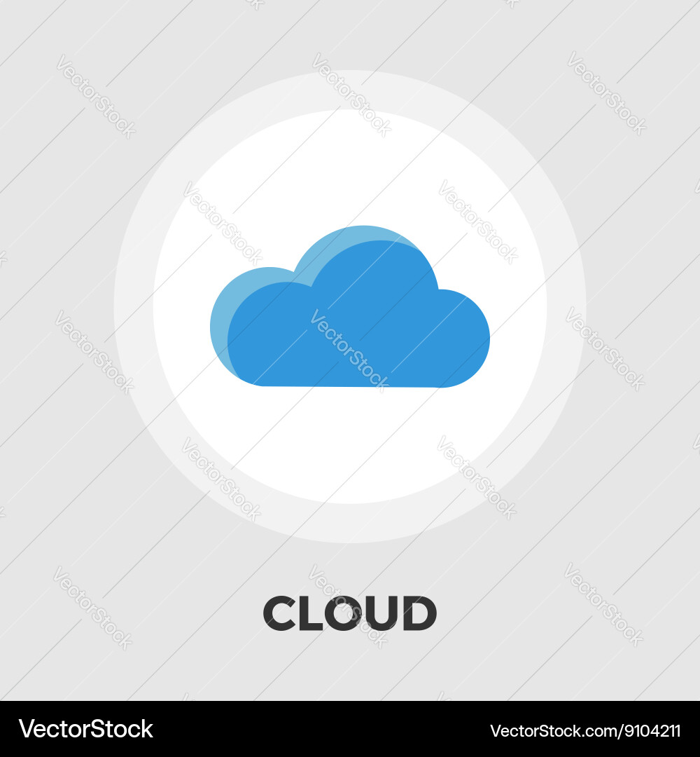 Cloud computing flat icon vector image