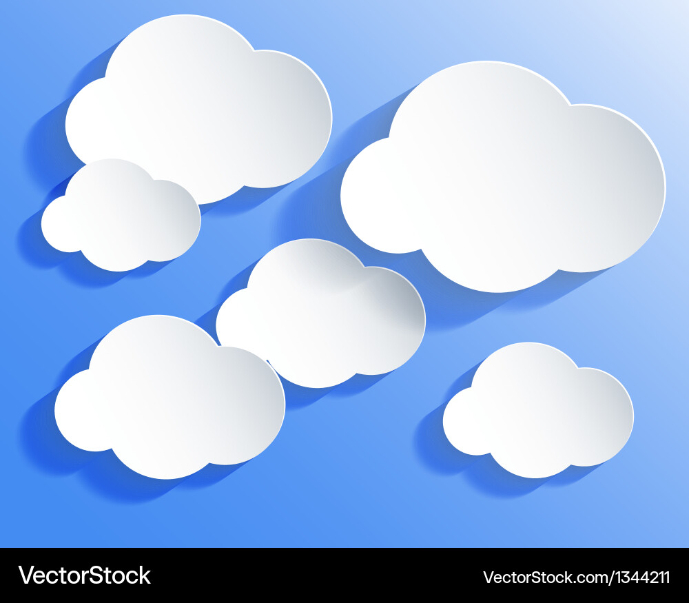 Cloud design element with place for your text vector image