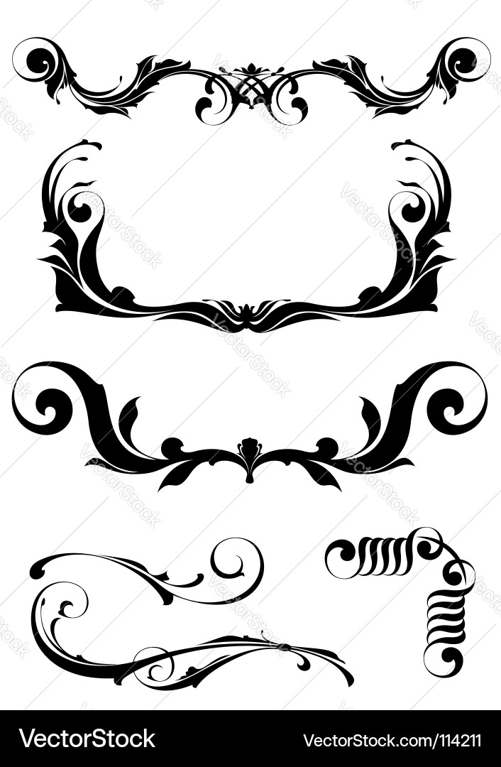 Decorative Element Collection Vector Image