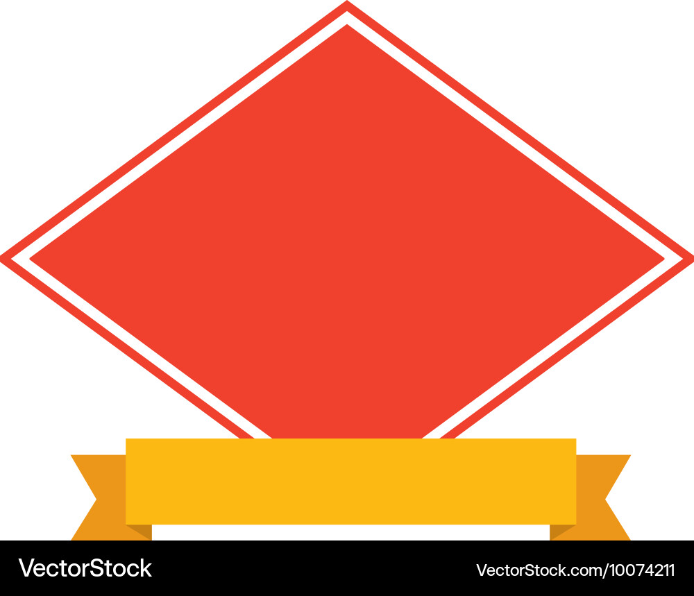 Frame with ribbon isolated icon design Vector Image