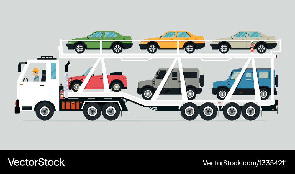 Freight Truck Transport Royalty Free Vector Image
