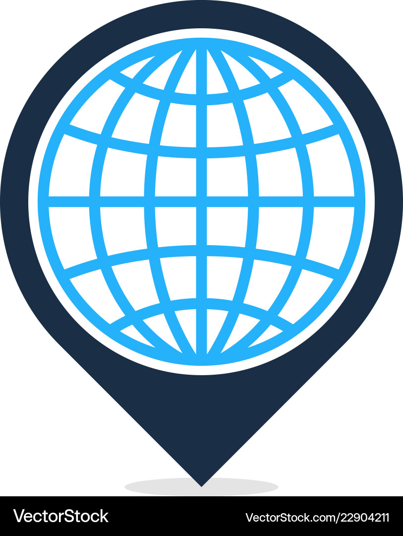 Global Point Icon - Location Marker Vector Image
