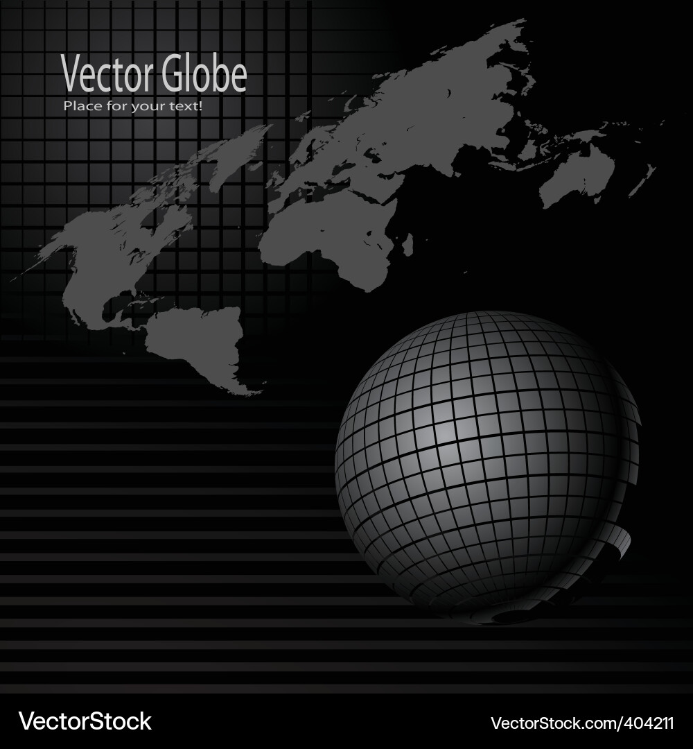Global Sphere & Map Concept Vector Image