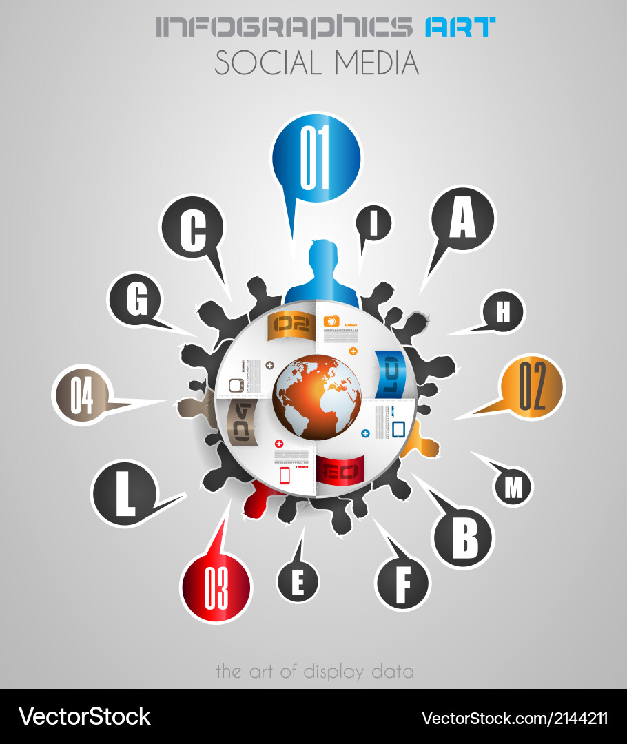 Infographics concept to display your data vector image
