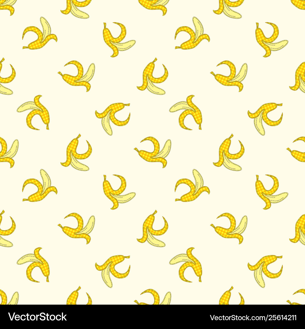 Patchwork yellow bananas seamless pattern Patchwork yellow bananas seamless pattern vector image