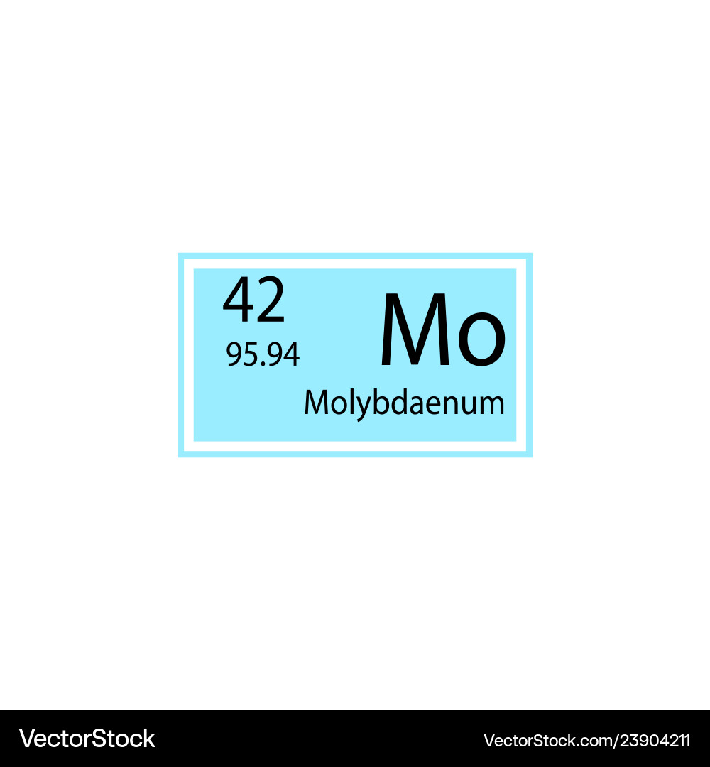 Periodic table element molybdaenum icon Periodic table element molybdaenum icon vector image