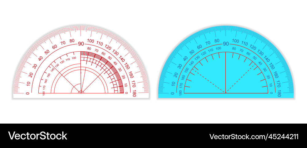 Protactor angles ruler measuring tools Protactor angles ruler measuring tools vector image