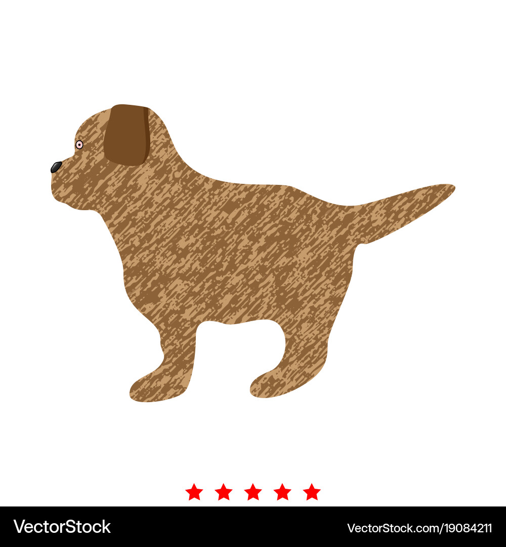 Puppy icon different color Vector Image