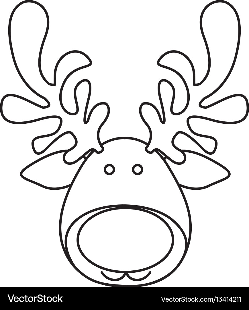 Silhouette Cartoon lustiges Gesicht Rentiere Tier Silhouette Cartoon lustiges Gesicht Rentiere Tier vektorbild