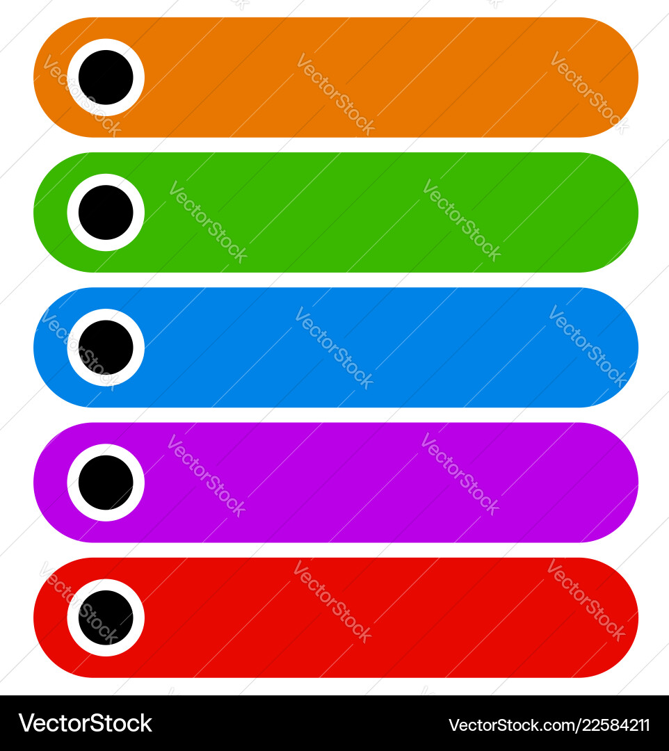 Simple button or banner shapes background in 5 Simple button or banner shapes background in 5 vector image