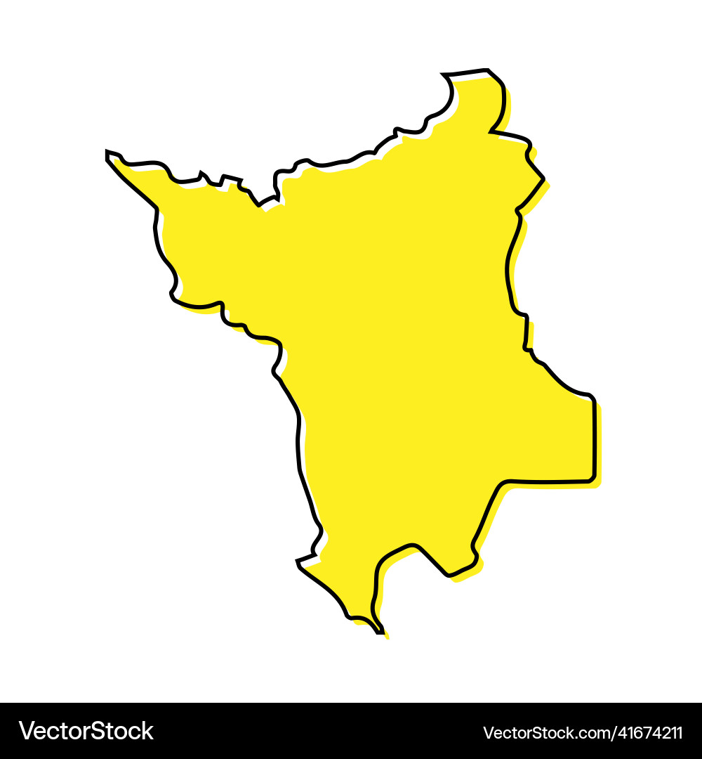 Simple outline map of roraima is a state vector image