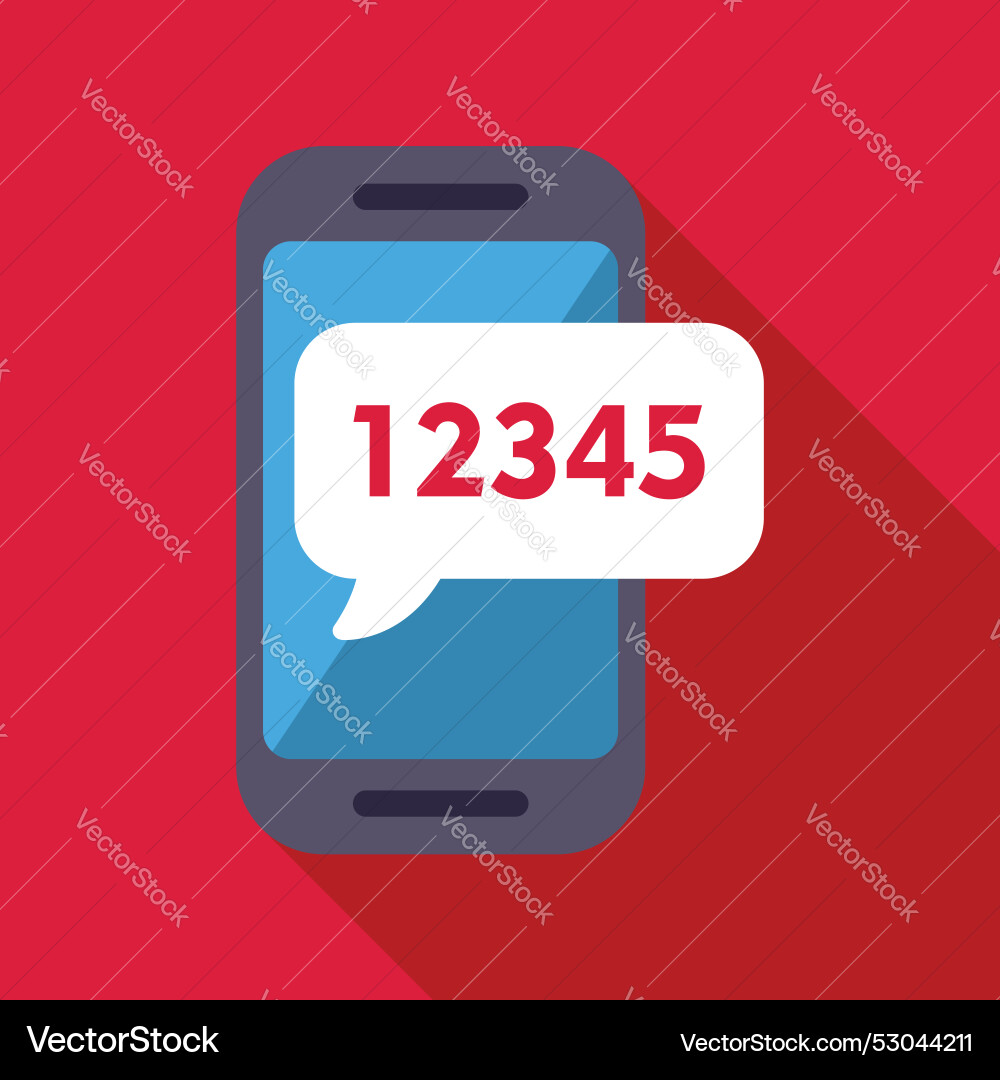 Smartphone showing one two three four five numbers Smartphone showing one two three four five numbers vector image