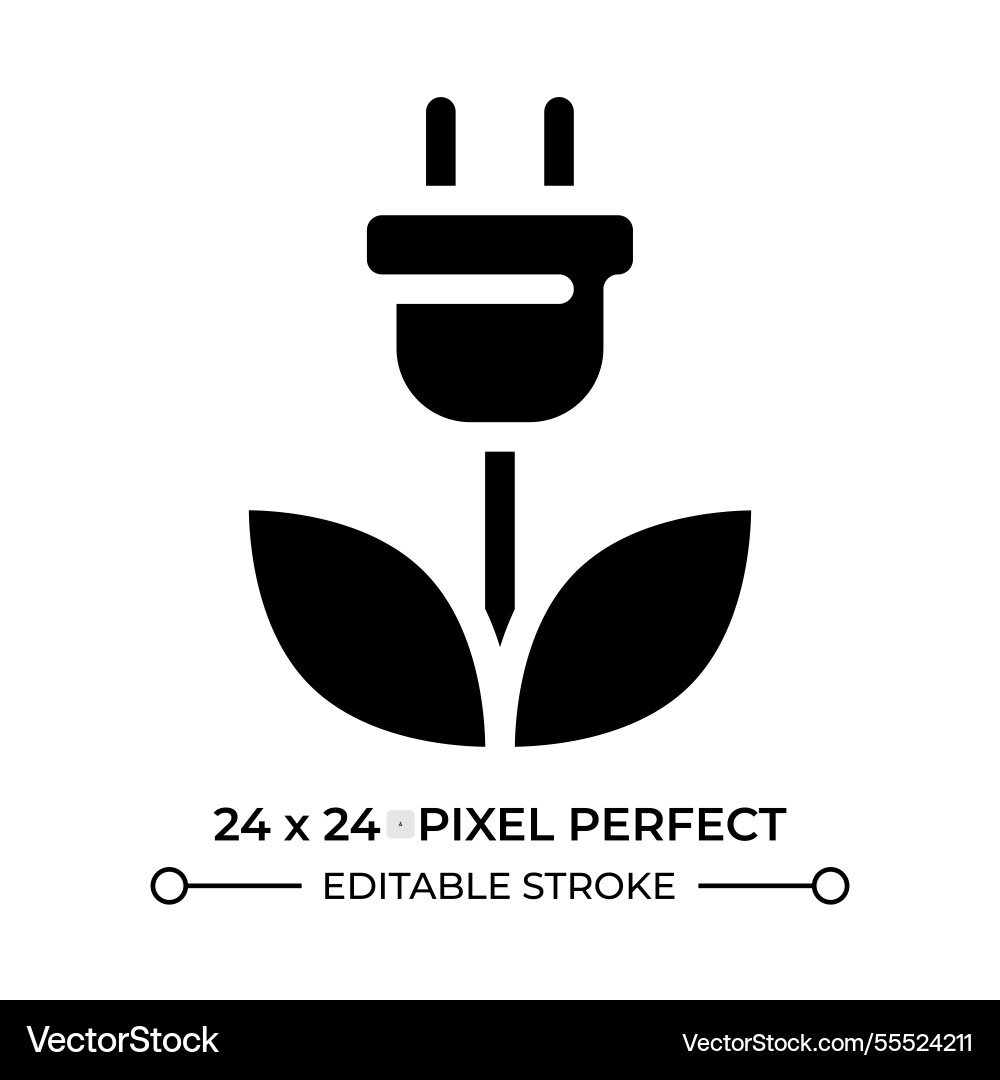 Sustainable energy glyph ui icon Vector Image