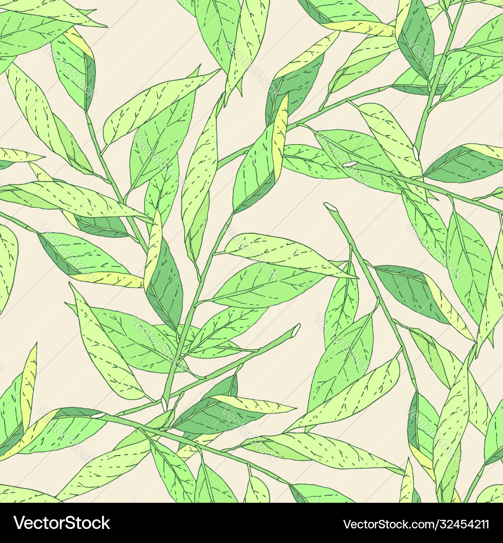 Tree branch seamless pattern vector image