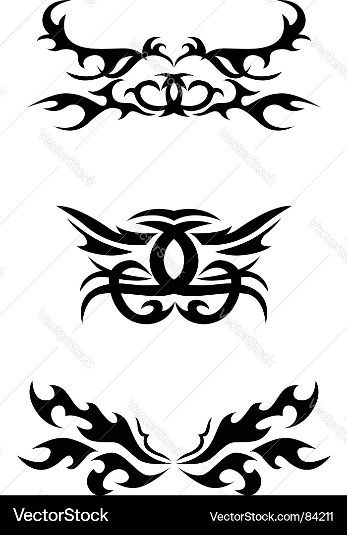 Tribal tattoo elements Vector Image
