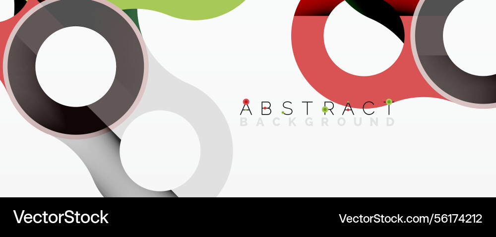 Abstract design features overlapping circles red Vector Image